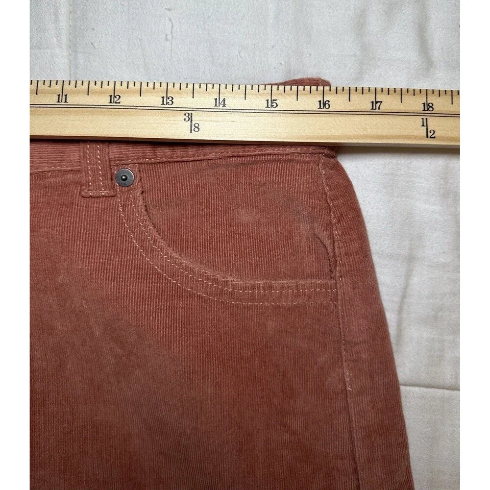 AERIE High Waist Lightweight Corduroy Salmon Mauve‎ Cut Off Shorts LARGE NEW